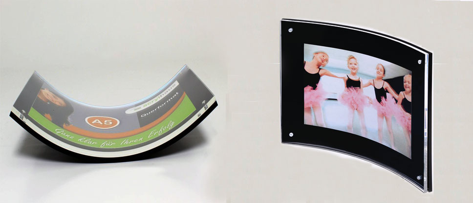 Curved Acrylic Sign Frames